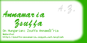 annamaria zsuffa business card